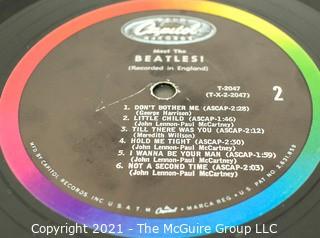 Vintage Original 1964 Vinyl Record, Meet The Beatles, MONO LP with Sleeve and Cover. 