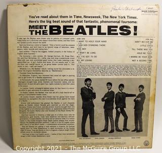 Vintage Original 1964 Vinyl Record, Meet The Beatles, MONO LP with Sleeve and Cover. 