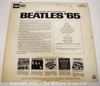 Vintage Original 1965 Vinyl Record MONO LP with Sleeve and Cover; Beatles "65" 