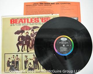 Vintage Original 1965 Vinyl Record MONO LP with Sleeve and Cover; Beatles "65" 