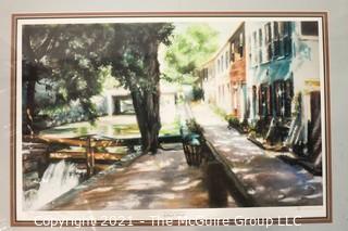 Framed Art: "The Canal in Georgetown" By George Schofield, signed and numbered print