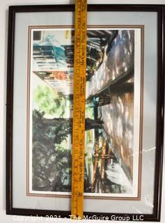 Framed Art: "The Canal in Georgetown" By George Schofield, signed and numbered print