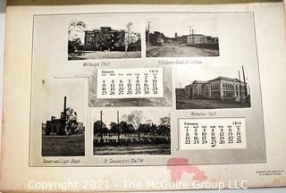 Group of Four (4) Antique North Carolina College of Agriculture & Mechanic Arts (A&M), now North Carolina State.  Ephemera.  Includes Leather Bound Graduation Commencement Programs and 1900 Calendar. 