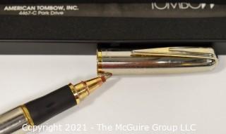 Tombow Gun Metal Rollerball Writing Pen, New in Box