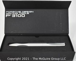 The Porsche Design P3100 Steel & Gold Tecflex 0.7mm Mechanical Pencil; New in Box