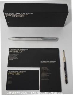 The Porsche Design P3100 Steel & Gold Tecflex 0.7mm Mechanical Pencil; New in Box