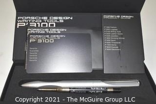 The Porsche Design P3100 Steel & Gold Tecflex 0.7mm Mechanical Pencil; New in Box