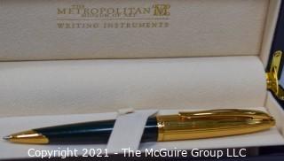 The Metropolitan Museum Of Art Egyptian Hieroglyphics Ball Point Pen Made by Waterman; New in Original Box. 