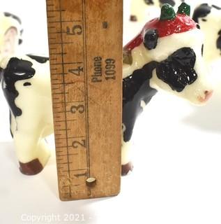 Herd of Six (6) Christmas Cow Candles.  Moo-ry Christmas