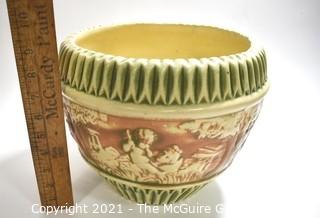 Greek Inspired Ceramic Garden Planter or Pot.  Measures 10"D x 9"T.