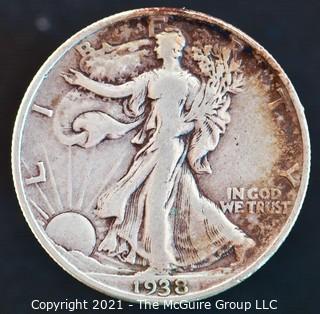 Coins: Silver: Walking Liberty Half Dollar: 1938-P