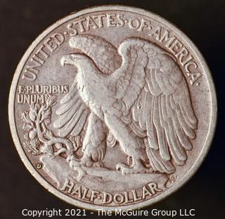 Coins: Silver: Walking Liberty Half Dollar: 1938-D