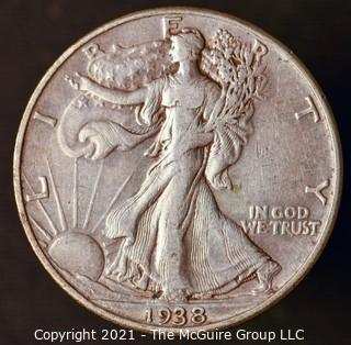 Coins: Silver: Walking Liberty Half Dollar: 1938-D