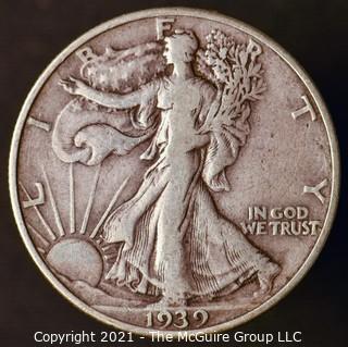 Coins: Silver: Walking Liberty Half Dollar: 1939-P