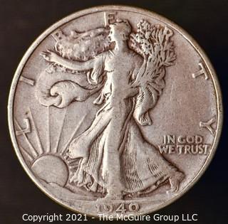 Coins: Silver: Walking Liberty Half Dollar: 1940-P