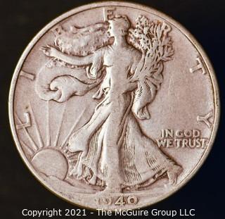 Coins: Silver: Walking Liberty Half Dollar: 1940-P