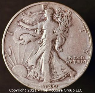 Coins: Silver: Walking Liberty Half Dollar: 1940-P