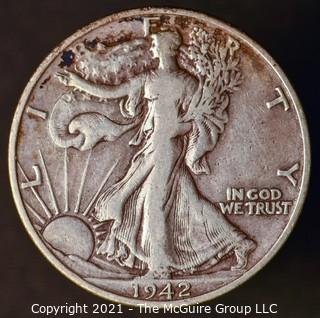 Coins: Silver: Walking Liberty Half Dollar: 1942-D