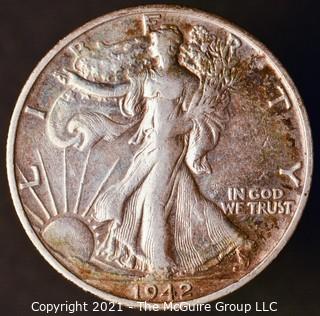 Coins: Silver: Walking Liberty Half Dollar: 1942-S