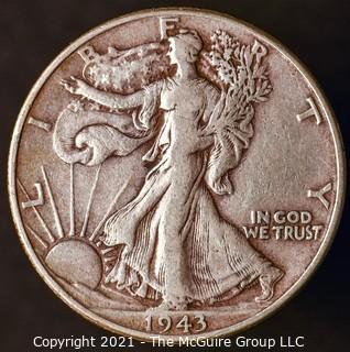 Coins: Silver: Walking Liberty Half Dollar: 1943-P