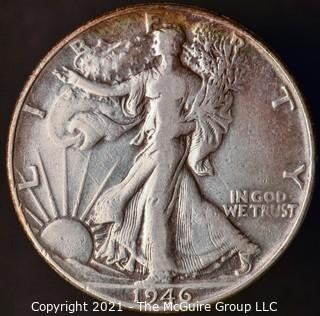 Coins: Silver: Walking Liberty Half Dollar: 1946-P