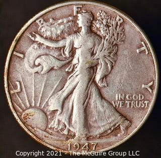 Coins: Silver: Walking Liberty Half Dollar: 1947-P