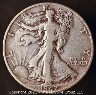 Coins: Silver: Walking Liberty Half Dollar: 1947-D