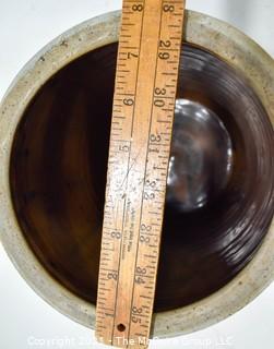 Antique Large Stone Ware Crock With "2" in Blue Ink. 