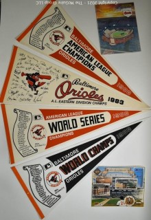 Group of Baltimore Orioles Baseball Memorabilia Including World Series Championship Items. 