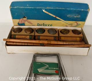 Vintage Woodcrafters Deluxe Four Player Croquet Set in Original Box.