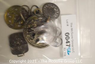 Collection of Vintage Cast Metal Hooks, Buckles and Pendants.  Various Sizes'