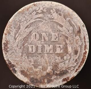 Coins: Silver Barber Dime: 1898-P