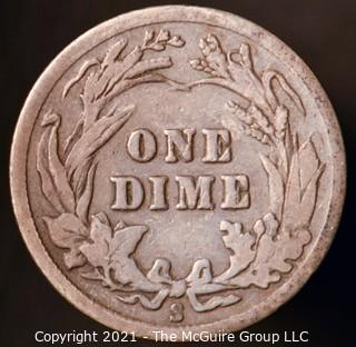 Coins: Silver Barber Dime: 1916-S