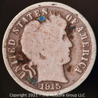 Coins: Silver Barber Dime: 1915-S