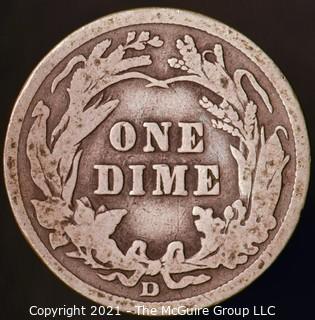 Coins: Silver Barber Dime: 1914-D