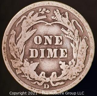 Coins: Silver Barber Dime: 1914-D