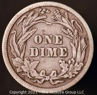 Coins: Silver Barber Dime: 1914=P