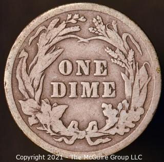 Coins: Silver Barber Dime: 1913-P