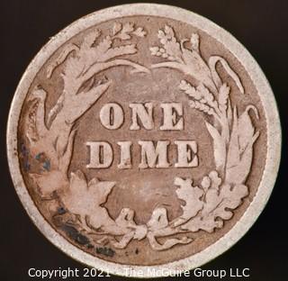 Coins: Silver Barber Dime: 1898-P