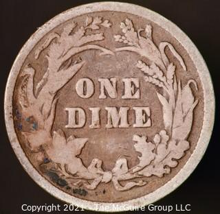 Coins: Silver Barber Dime: 1898-P