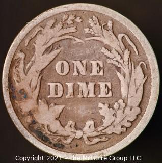 Coins: Silver Barber Dime: 1898-P