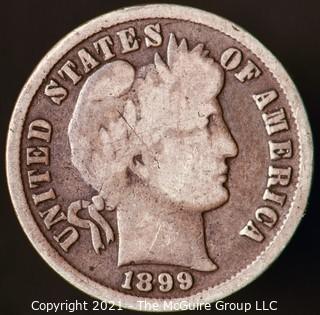 Coins: Silver Barber Dime: 1899-P