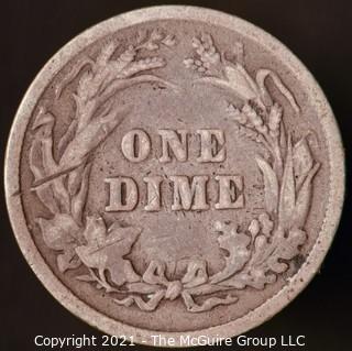 Coins: Silver Barber Dime: 1899-P