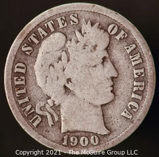 Coins: Silver Barber Dime: 1900-S