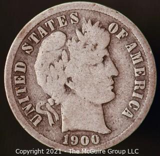 Coins: Silver Barber Dime: 1900-S