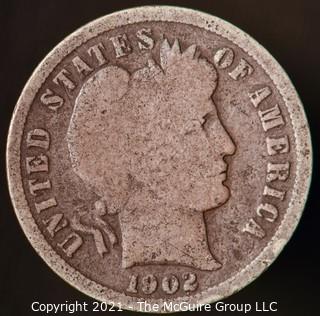 Coins: Silver Barber Dime: 1902-O