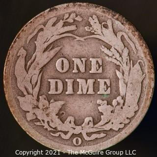 Coins: Silver Barber Dime: 1905-O