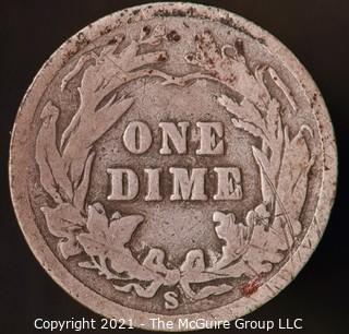 Coins: Silver Barber Dime: 1905-S