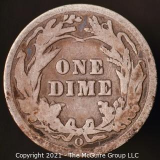 Coins: Silver Barber Dime: 1906-O