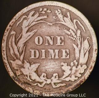 Coins: Silver Barber Dime: 1907-P